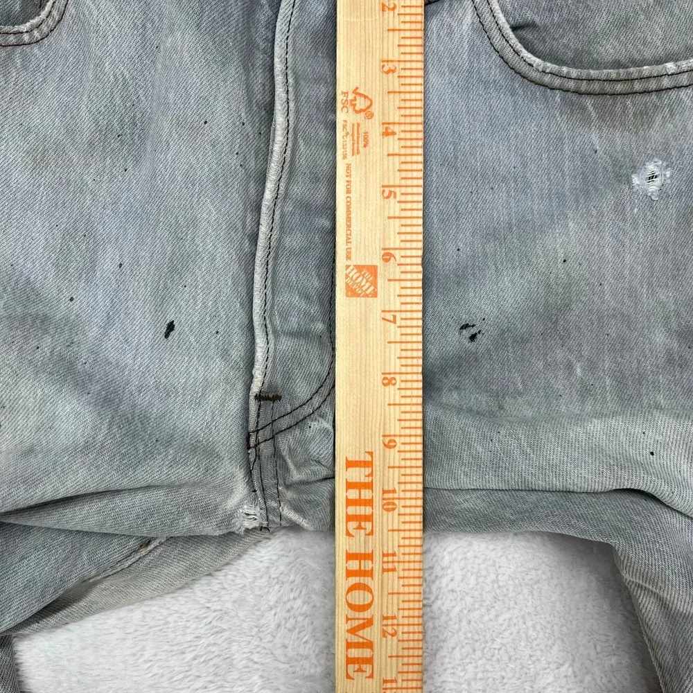 Levi's Straight‎ Jeans Men's Blue Denim Pockets Classic Button Fly 32X30 - Flaws